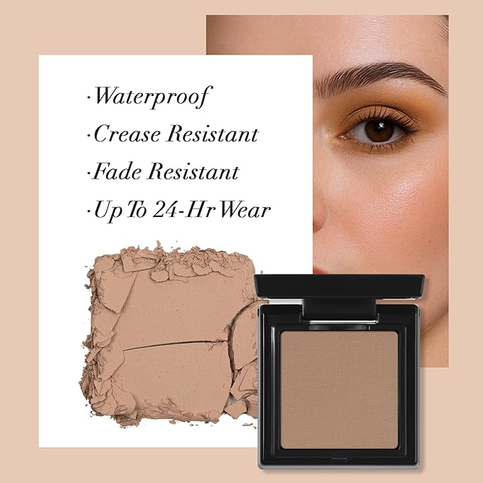 UCANBE Caramel Brown Single Eyeshadow Palette, Mini Matte Eye Shadow Powder, Highly Pigmented Professional Long-Lasting Waterproof Makeup Pallet for Daily Wear, Natural Looks & Smokey Eyes