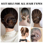 3PCS Prestige Hair Pin for Women, U-shaped Flat Clips, New French Hair Accessories HairPin, Strong Durable, Strong Hold Hair Fork for Women Buns, All Hair Styling Accessories Suitable (Large 4.5in)