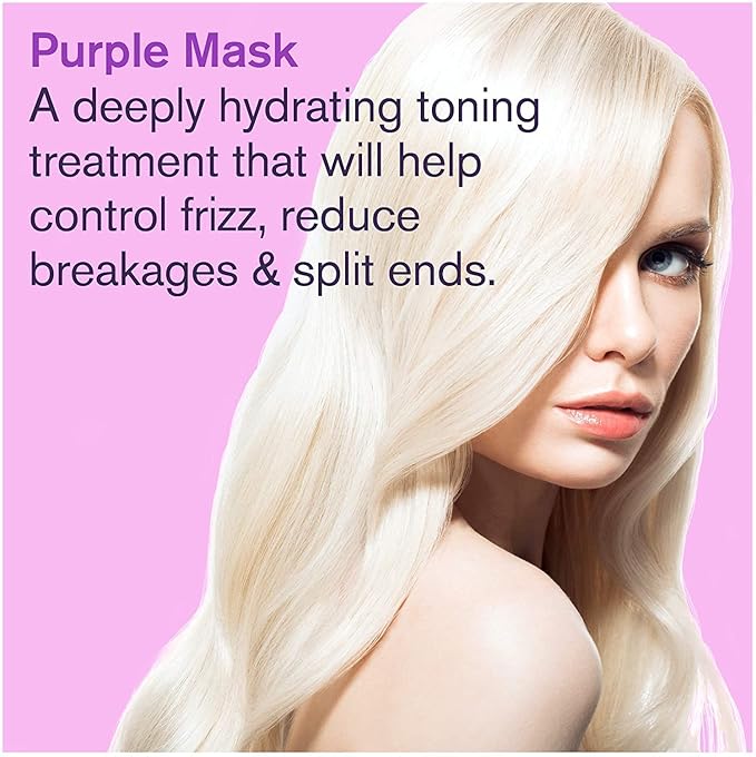 BOLD UNIQ Purple Hair Mask For Blonde, Platinum, Bleached, Silver, Gray, Ash & Brassy Hair & BoldPlex 6 Hair Serum - Remove Yellow Tones and Condition Dry, Damaged Hair, Cruelty Free and Vegan