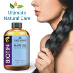 First Botany Biotin Castor Oil Encourages Hair Growth, Scalp & Hair Strengthening Serum, Nourishing Treatment for Split Ends, Dry Scalp, Safe for All Hair Types, 4 fl oz