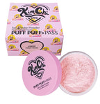 Kimchi Chic Beauty Puff Puff Pass Set and Bake Setting Powder for Makeup, Extra Fluffy Loose Face Powder Poof, Soft Natural Face Makeup for Uneven Skin Tone, 09 Pink