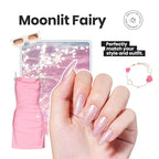 Beetles Pink Nail Polish Set, 6 Colors Glitter Quick Dry Nail Polish Kit Sly Moonlit Fairy Fingernail Polish Gifts for Women Salon DIY Manicure Kit