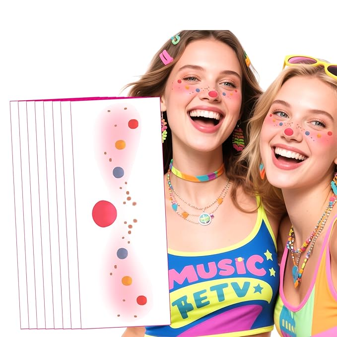 Face Glitter Freckles Tattoo, Temporary Makeup Patches,Unique Design Body Glitter Sparkle Fake Freckles Stickers Festival, Concert,Carnival Party,Cosmetic Glitter,Rave Accessories Decorations,8 PCS