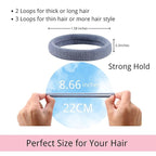 LuSeren 120 Pcs No Damage Hair Ties for Thick Hair, Large Soft Seamless Nylon Hair Elastics for Women, Ponytail Holders, Hair Accessories – Neutral Colors