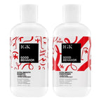 IGK GOOD BEHAVIOR Ultra Smooth Shampoo and Conditioner Set (8 Oz) + Bonus Travel Size Packettes | Volume + Thickening | Vegan + Cruelty-Free |