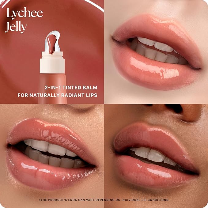 Nature Republic Honey Melting Lip Butter Balm – Moisturizing Tinted Balm with Peptides, for Sheer & Glossy, Smooth & Soft Lips, Stocking Stuffers (LYCHEE JELLY)