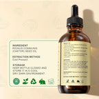 Castor Oil EWG Verified 4oz Glass Bottle - 100% Pure, Cold Pressed, Hexane Free, Virgin Caster Oils for Face, Eyelash, Eyebrow, Hair - with Lash Starter Kit & Empty Roller Ball Bottle