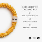 Clementine Sleepwear Essentials Organic Silk Scrunchie Set Flower Shop | 8 Skinny Scrunchies Made with GOTS Certified Silk for Frizz-Free Styling and Gentle Hair Care