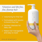 PHILIP KINGSLEY | Body Building Weightless Shampoo | Volumizing Shampoo for Fine, Limp, Flat, Flyaway Hair | Hydrates, Thickens, Lifts and Adds Volume and Shine | 33.8oz