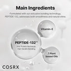 COSRX PEPTIDE 132 Hair Bonding Oil Serum, Travel Size Keratin Treatment for Frizzy, Damaged, Dry Hair – Repairs Split Ends, Adds Hair Gloss – For All Hair Types, Stocking Stuffers – 0.94 fl oz