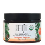 Organic Fiji Raw Cold Pressed Coconut Oil for Hair, Skin, Face & Body | Relaxing Massage Oil | Lemongrass Tangerine,12 oz for Women Men & Baby