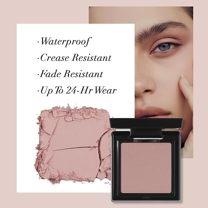 UCANBE Dusty Rose Pink Single Eyeshadow Palette, Neutral Mauve-Pink Matte Mini Eye Shadow Powder, Highly Pigmented Professional Long-Lasting Waterproof Makeup Pallet