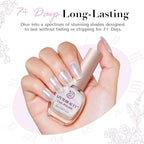 AZUREBEAUTY Shine Glitter Nail Polish Quick Dry Vegan Nail Polish Natural Shine Nail Lacquer Salon-Quality for Women Girl Gift Set 1Pcs 0.34 fl oz