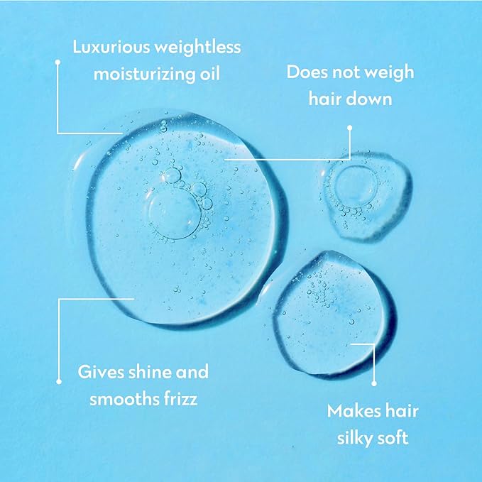 No nothing Hair Oil, Unscented Lightweight Serum for Curly, Frizzy, Dry & Damaged Hair, Frizz Control, Smoothing & Moisturizing Serum for Women, Fragrance Free, Vegan & Cruelty-Free, 1.7 fl oz