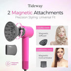 Tideway Hair Dryer, Blow Dryer with Diffuser High-Speed Plasma Ionic Low Noise for Fast Drying, Travel Hair Dryer for Women and Man, Curly/Wavy & Long/Thick Color-Treated Hair H11