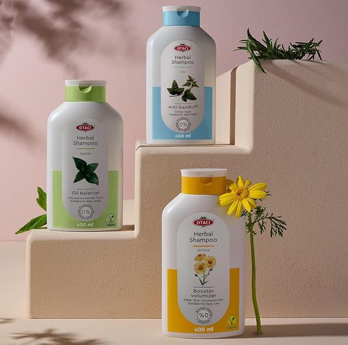 OTACI Herbal Ivy Shampoo – Deep-Cleansing, Vegan Formula Infused with Rosemary, Sage, Chamomile & Mint for Stronger, Shinier, Healthier Hair (13.5 Fl Oz)