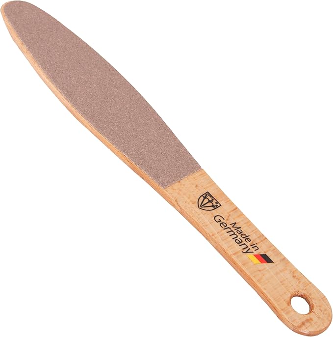 3 Swords Germany Brand Quality Foot File Made from German Beech Wood, Two-Sided Smooth and Rough, Hard Skin Callus Removal
