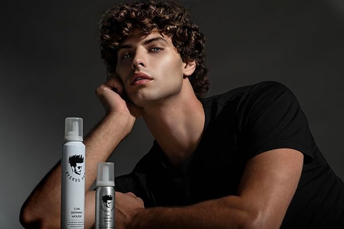 Avenue Man Curl Defining Mousse - Lightweight Styling Curl Foam for Defined, Frizz-Free Curls - Curly Hair Mousse for Men with Argan Oil, Aloe, and Green Tea Controls Frizz & Adds Shape - (6.0 Oz)