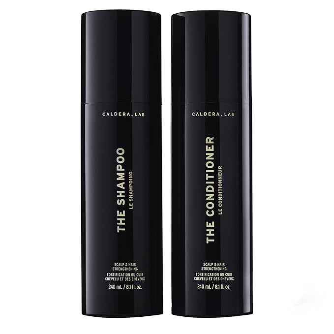 Caldera + Lab The Shampoo + Conditioner Bundle | Men’s Hair Care Duo for Healthy, Fuller Hair, Sulfate-Free Cleanser & Hydrating Conditioner, Dermatologically Tested - All Hair Types