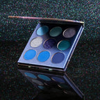 docolor Eyeshadow Palette 9 Colors Blue Eyeshadow Gemstone Shadow Palette Highly Pigmented Mattes Shimmers Smokey Glitter Cream Colorful Powder Blendable Long Lasting Waterproof Makeup Palette