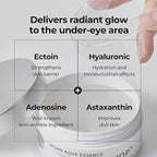 MDP+ Peptide 9 Vegan Aqua Essence Tension Eye Patch | Niacinamide, Eye Mask 3.38 Oz/1.6gx60ea, Hyaluronic Acid, Wrinkle Care, Under Eye Mask, Puffy Eyes, Hydrating Treatment