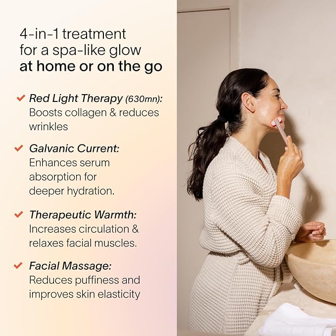 Solawave 4-in-1 Radiant Renewal Red Light Therapy Wand & Renew Complex Activation Serum | Beauty Device for Face & Neck | Serum Boosts Anti-Aging Effects, Reduces Wrinkles, Dark Circles & Puffiness