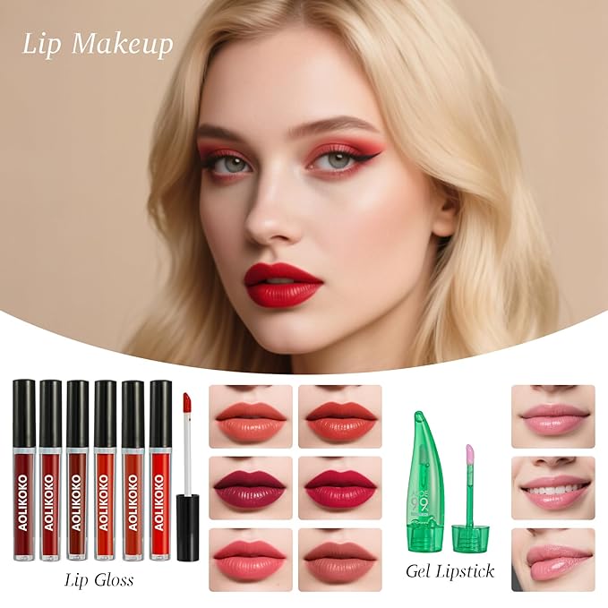 All in One Makeup Kit for Women Full Kit,Makeup Set for Women, Includes Eyeshadow Palette/Foundation/Lipstick/Eyeliner/Mascara/makeup Brush,Makeup Gift Set for Christmas & Birthday&Holiday&Everyday.