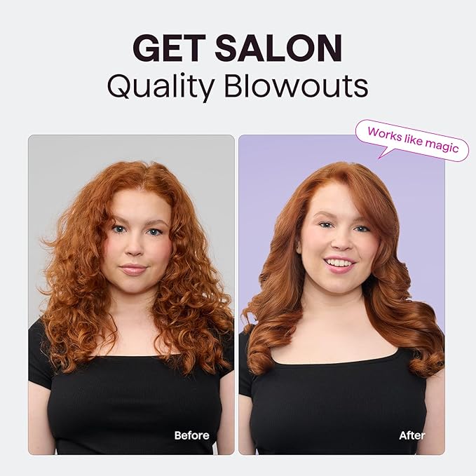 Wavytalk Thermal Brush, 1.5 Inch Ionic Thermal Round Brush Makes Hair Smoother Get Natural Curls (White)