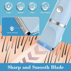 3-in-1 Electric Razor IPX7 Waterproof Bikini Trimmer Wet & Dry Use Painless Personal Trimmer Groomer for Ladies Face Body Legs Bikini Public Hairs Electric Lady Shaver with Replaceable Heads