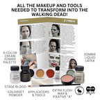 Mehron Premium Character Kit | Complete Halloween & Cosplay Makeup Kit | Made in USA | Includes All Tools & Instructions | Zombie
