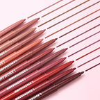 Jolilab 12Pcs Lip Set: 6 Colors Lip Liner+6 Colors Lipstick,Matte/Creamy,Smooth Creamy Texture,Long-Lasting,Bold/Nude Shades for Daily/Party,Vegan,Gift for Makeup Lovers.(Nude - Toned Set A)