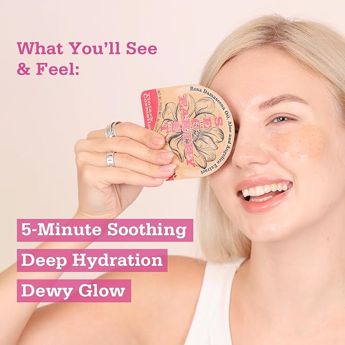 Rose Hydrogel Under Eye Patches for Dark Circles and Puffiness 28 Pairs 5 Minute Soothing Hydrating Eye Mask with Rose Extract Cooling Under Eye Pads Ophthalmologist Tested