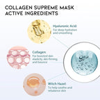 Hydrating Sheet Mask Starter Kit Variety Pack for Skin Care, Dry, Ance, Sensitive Skin, Korean Vegan Facial Sheet Mask for Men & Women, Collagen, Cica, Ceramide, Hyaluron, Retinol 5EA