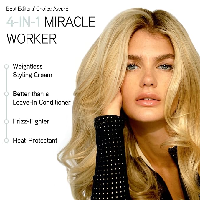 ILES FORMULA Weightless Styling Cream & Finishing Serum with Heat Protection, Non-Greasy Hair Repair Treatment for Damaged Hair, Anti-Frizz Blow Dry Product with Silk Extract & Macroloba Seed (500mL)