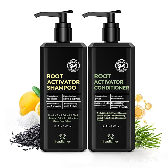 Root Activator Shampoo and Conditioner for Men: Hair Growth Set for Hair Loss and Thinning Hair