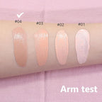 2 Pack Liquid Foundation Cream with Foundation Brush for Face Makeup,Durable Full Coverage Matte Concealer Make Up,Oil Control & Waterproof Base Primer -1 Fl.Oz (#04)