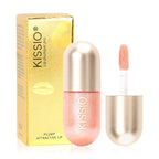 KISSIO Lip Plumper,Color Lip Plumper Gloss,Shimmer,Plant Extracts Plumping Lips Serum,Moisturizing Gloss for Fuller Lips and Hydrated,5.5ml,01 Lemonade