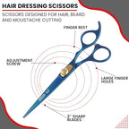 Hair Cutting Scissors -Sharp Razor Edge Blade Hair Shears Series - 6.5" With Fine Adjustment – Stainless Steel Hair Scissors Professional For Men, Women & Babies