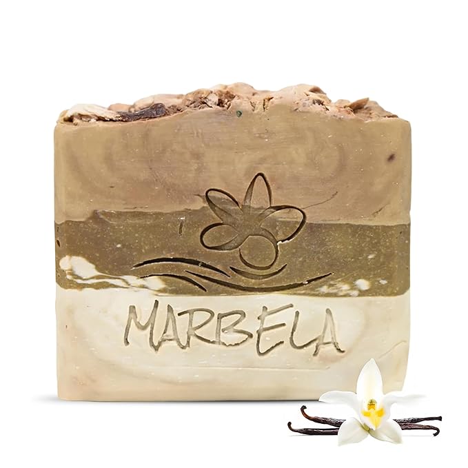 Marbela Cosmetics Coco Vanilla Handmade Soap Bar - Made in USA, Vegan Friendly, Palm Oil Free, Natural Bar Soap - Gentle Face & Body Soap for Daily Skin Care, Moisturizing & Nourishing - 3.5 oz