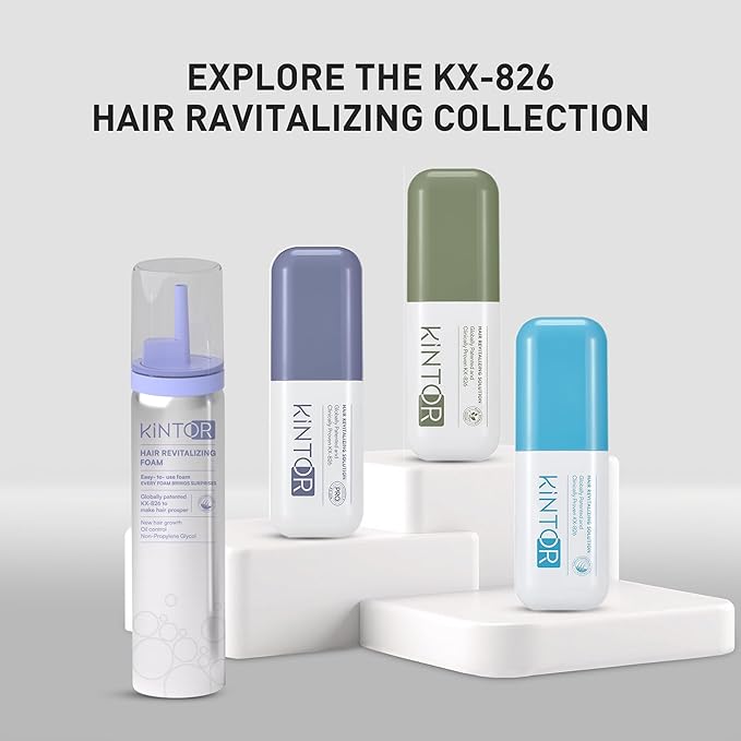 0.9% KX-826 KINTOR Hair Growth Spray,Strengthen Hair Nourish Hair follicles,Hair Care Products for Sparse Hair and Oily Hair Men&Women,240ml,Pro