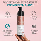 Self Tanner Tanning Mousse Kit - USA Made with Natural & Organic Ingredients, Self Tanner Mousse and Mitt, Tan Kit, Fake Tan Tanning Foam, Ultra Dark, Sunless Tanners Best Sellers