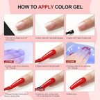 COSCELIA 53ps Gel Nail Polish Kit with U V light and Drill Starter Kit 35 Fall Colors Gel Polish 5pcs Top Base Coat LED Lamp Nail Art All Seasons Gel Manicure Kit Gifts for Women