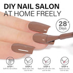 AILLSA Caramel Brown Gel Nail Polish Coffee Dark Nude Polish Fall Winter Color Jelly Gels Nail Polish Natural Sepia Long Lasting Soak Off U V Gel Nail Salon DIY Holiday Gifts for Women 0.51 Fl Oz/GF06