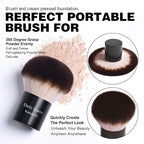 25 pcs Makeup Brush Set Holder Black Professional Kabuki Powder Concealers Eye shadows Blush Eyeliner Eyebrow Contour Eye blending Brushes (25pcs brush with box)