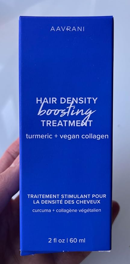 AAVRANI Hair Density Boosting Treatment - Ashwagandha, Vegan Collagen, And Turmeric Scalp Serum For Thicker, Fuller Hair - Vegan, Non-Greasy - 2 Fl Oz