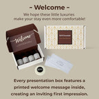 20 Display Ready Boxed Amenity Kits with Premium Hotel Toiletry Essentials - 1.5 oz Shampoo, Conditioner, Shower Gel, Lotion, 1.2 oz Guest Soap & 2 Makeup Remover Wipes - Air bnb & Vacation Rentals