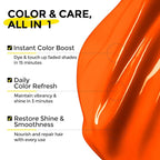 Semi Permanent Hair Color - 6 oz Color Depositing Conditioner with Shea Butter & Almond Oil- Color Conditioner Depositing Hair Mask - Vegan, Paraben, Ammonia & Sulfate Free -Orange