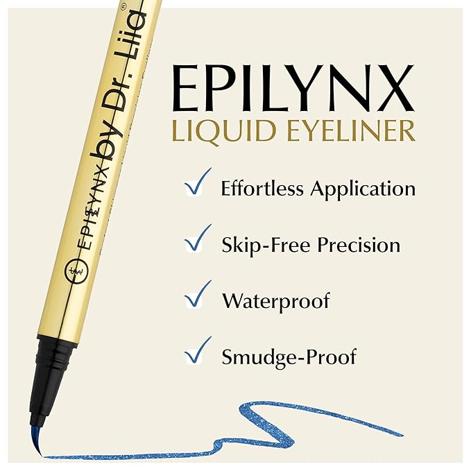 Liquid Eyeliner - Hypoallergenic Eyeliner with Fine Brush Tip, Long-Lasting Waterproof Eye Liner - Cruelty-Free, Vegan, Hypoallergenic, Gluten-Free, Smooth Liquid Eye Liner, Shimmer Royal Blue 2mL