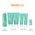Thinkkids Safe Mineral Sunscreen SPF 50+, 3 Fl Oz, Natural, Water Resistant Reef Safe Sunscreen for Children, Broad Spectrum UVA/UVB Sun Screen
