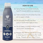 Aloe Up Sport Continuous Spray Sunscreen SPF 50- Broad Spectrum UVA/UVB Sunscreen Protector for Face and Body With Aloe Vera Gel Fast Absorbing Sheer Formula Reef Safe Fragrance-Free - 6 Oz 2 pack